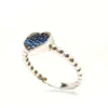 Sterling Silver Heart Ring with Blue CZ