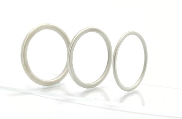 2mm Sterling Silver Thin Round Stacking Brushed Ring | 1mm Silver brushed Ring.